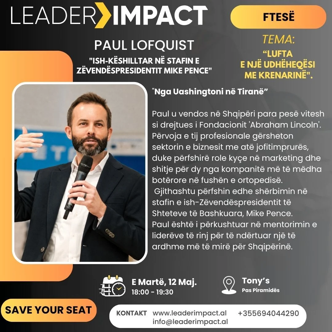 Ftesë nga LeaderImpact 🤝 Tema: “Lufta e një udhëheqësi me krenarinë”